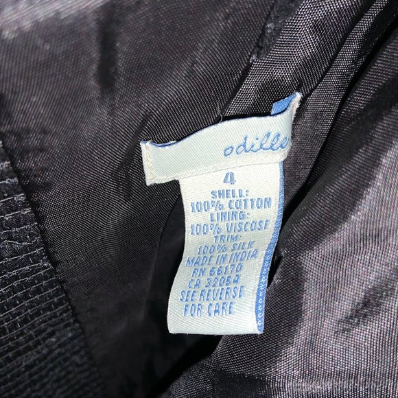 Anthropologie Odille Hydrangea Embroidered Midi Dress 4 S - Picture 4 of 4